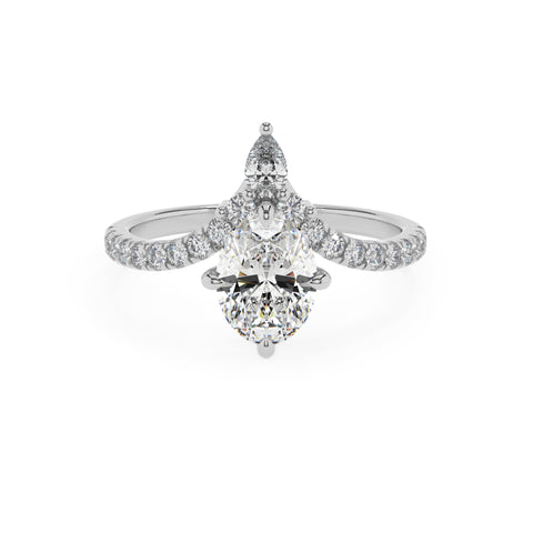 lab-grown moissanite oval solitaire engagement ring