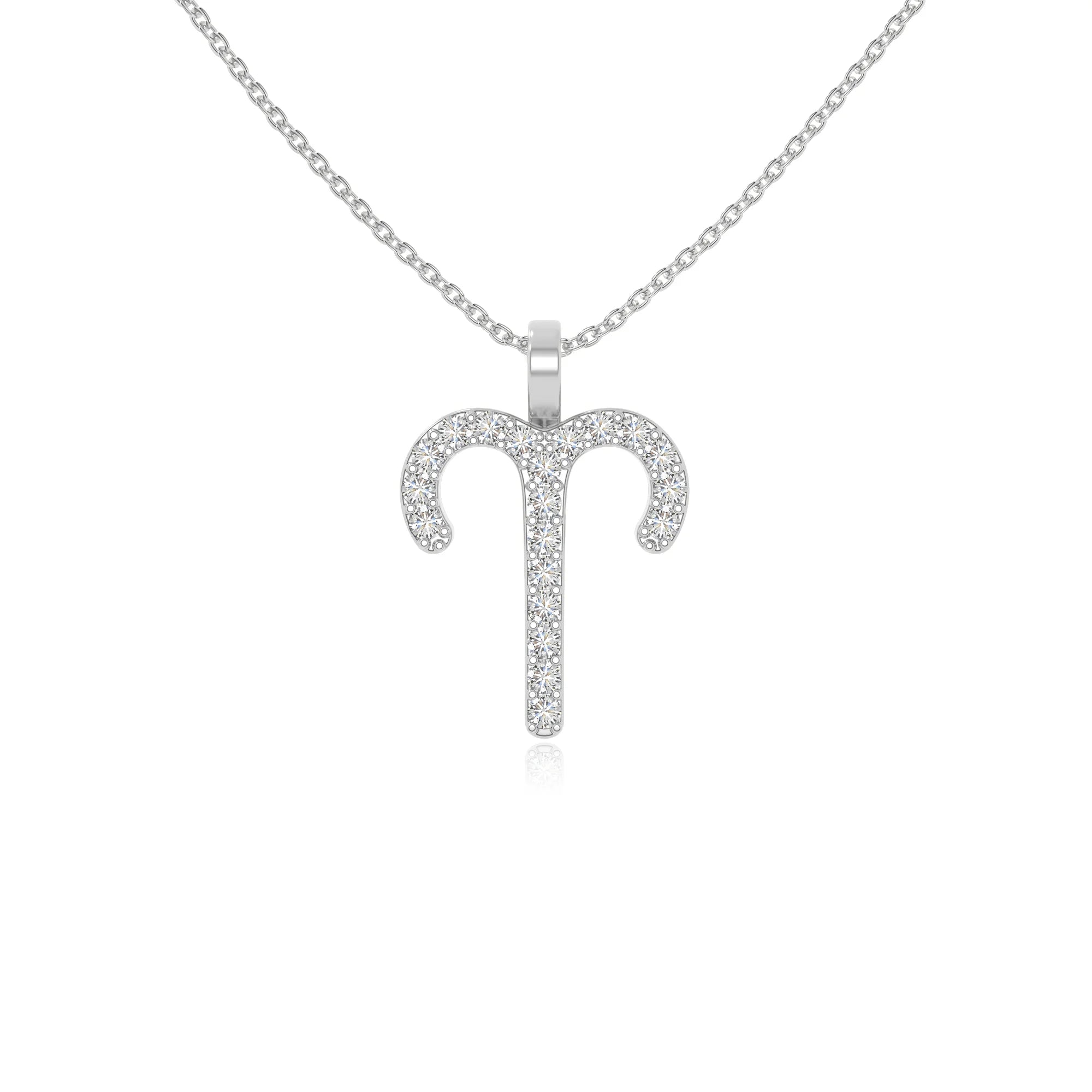 moissanite aries zodiac sign necklaces in sterling silver 
