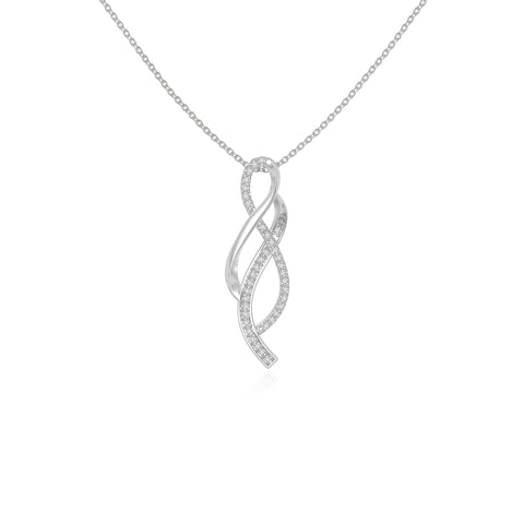 moissanite infinity necklaces in sterling silver 