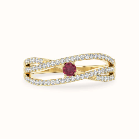 natural ruby promise rings in yellow gold vermeil