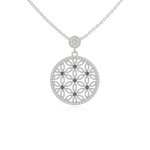 natural london-blue-topaz infinity love knot necklaces in sterling silver 