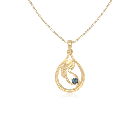natural london-blue-topaz mom to be necklaces in yellow gold vermeil 
