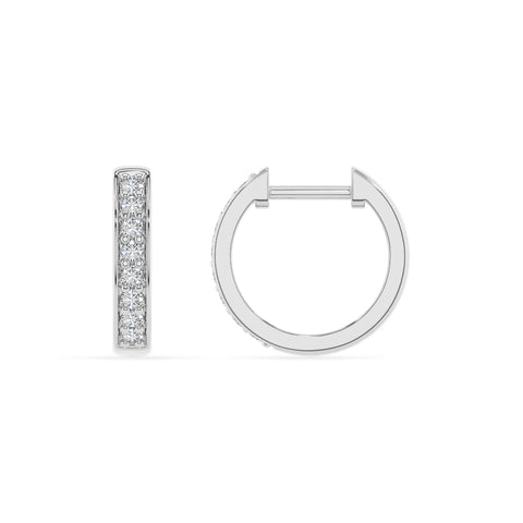 lab grown moissanite hoop earrings