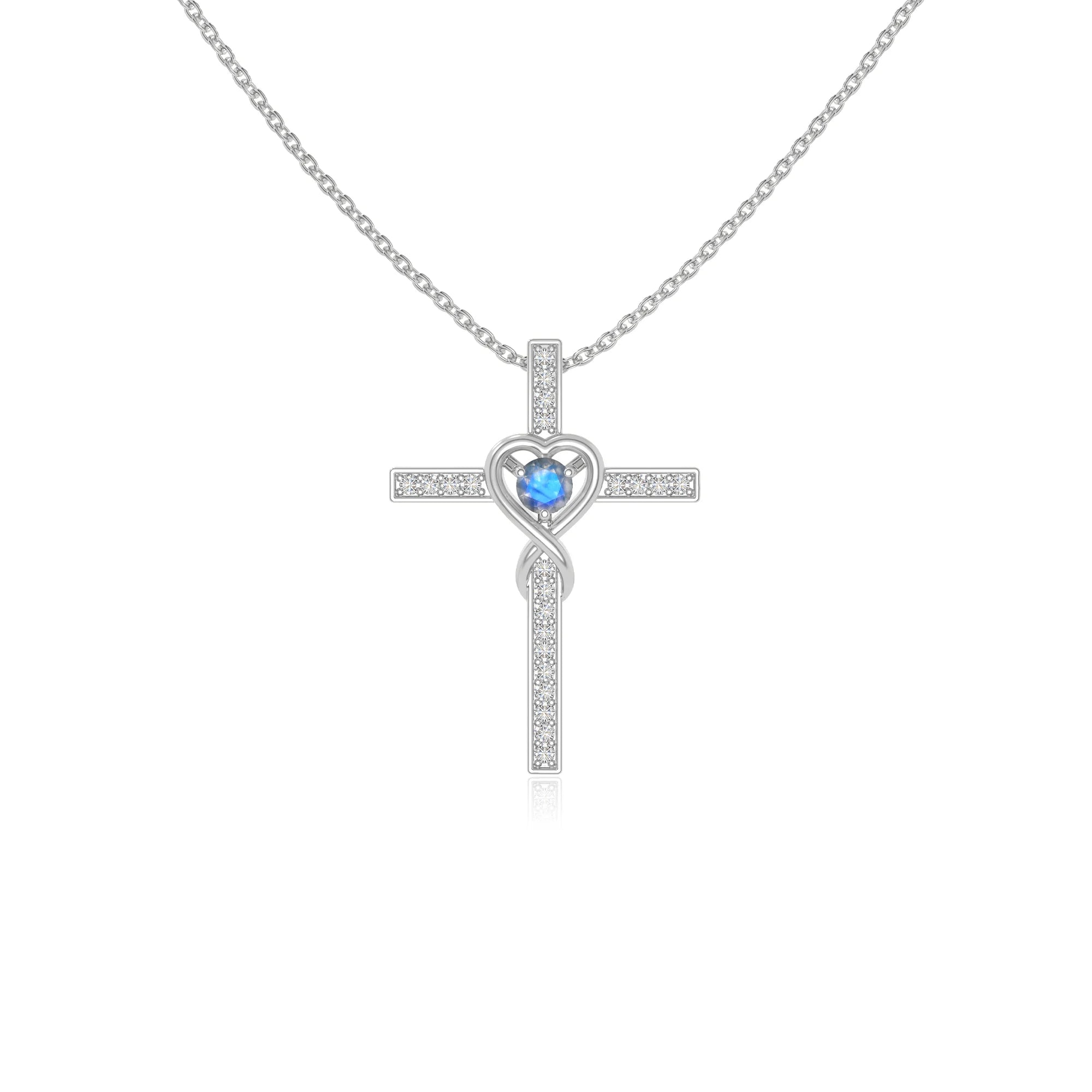 natural labradorite infinity cross necklaces in sterling silver 