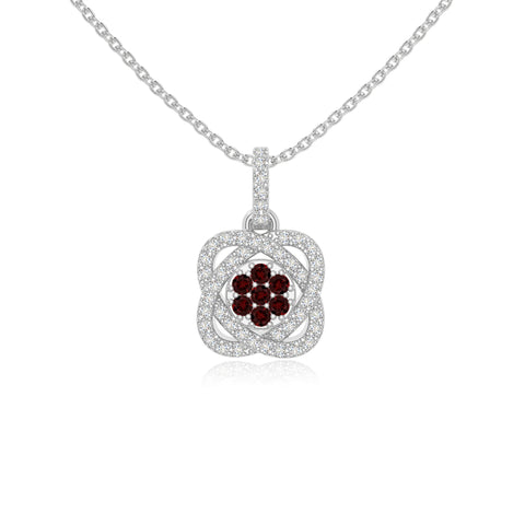 natural garnet inner power necklaces in sterling silver 