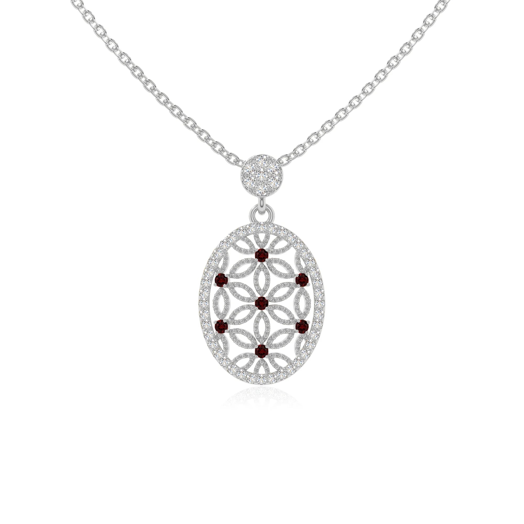 natural garnet infinity love knot necklaces in sterling silver 