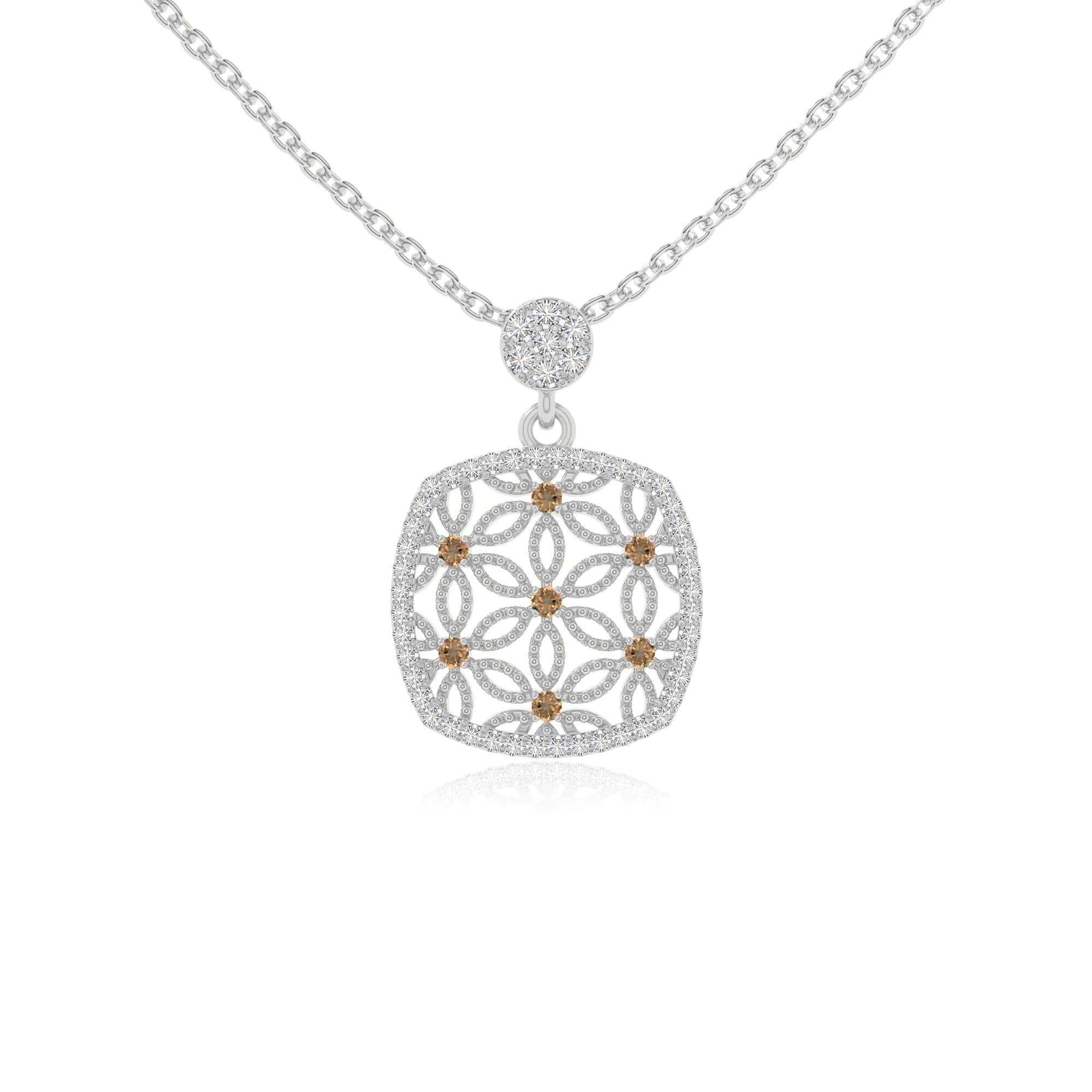 natural citrine infinity love knot necklaces in sterling silver 
