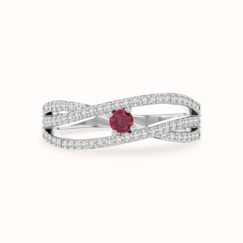 natural ruby promise rings in sterling silver 