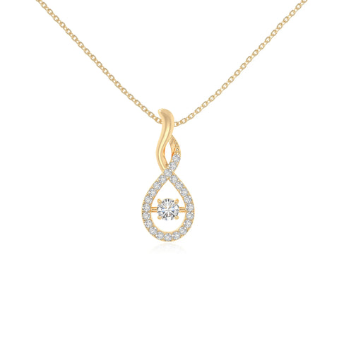 moissanite infinity necklaces in yellow gold vermeil 
