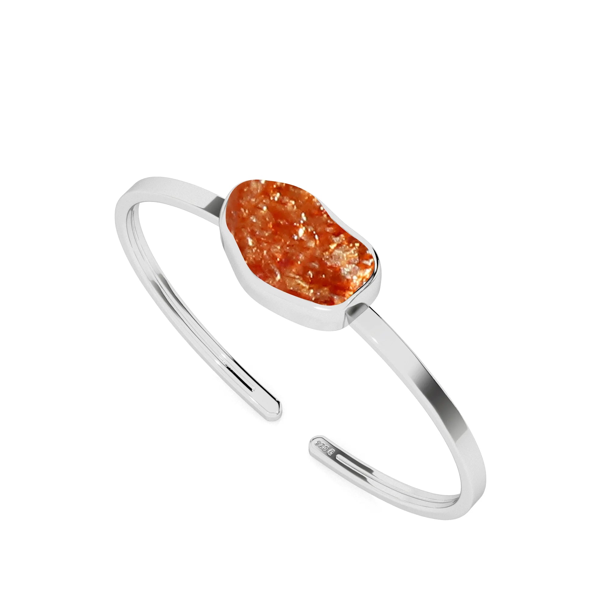 natural sunstone rough shape twister bracelet