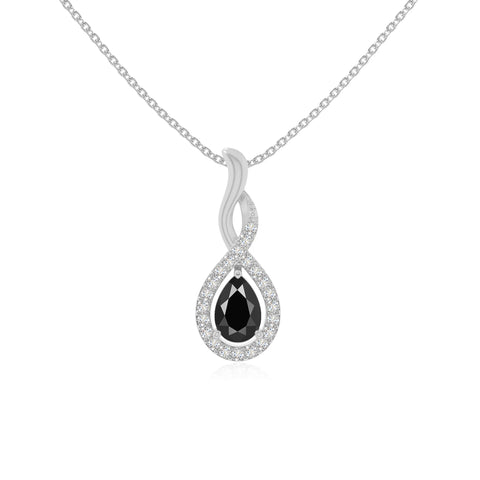 natural black-onyx infinity necklaces in sterling silver 