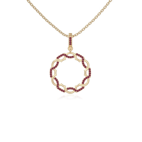 natural ruby infinity love knot necklaces in yellow gold vermeil 