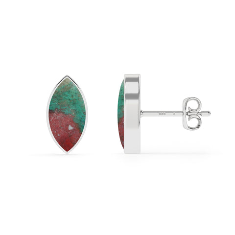 natural sonora sunset jasper marquise shape stud earrings