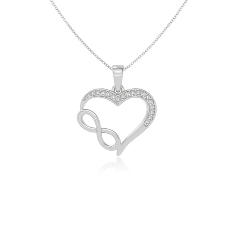 moissanite infinity necklaces in sterling silver 