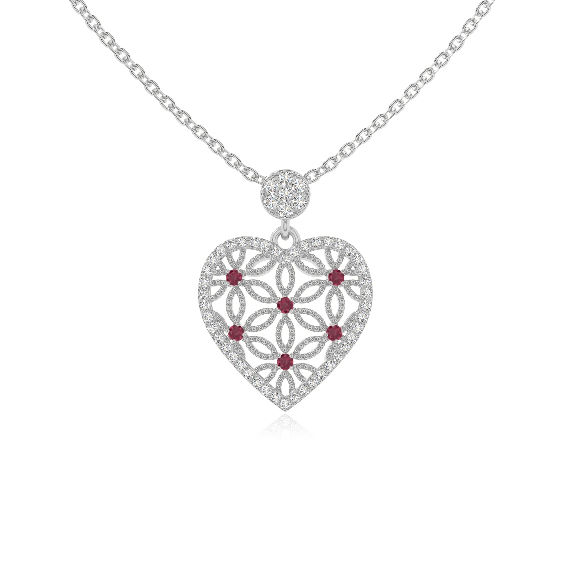natural ruby infinity love knot necklaces in sterling silver 