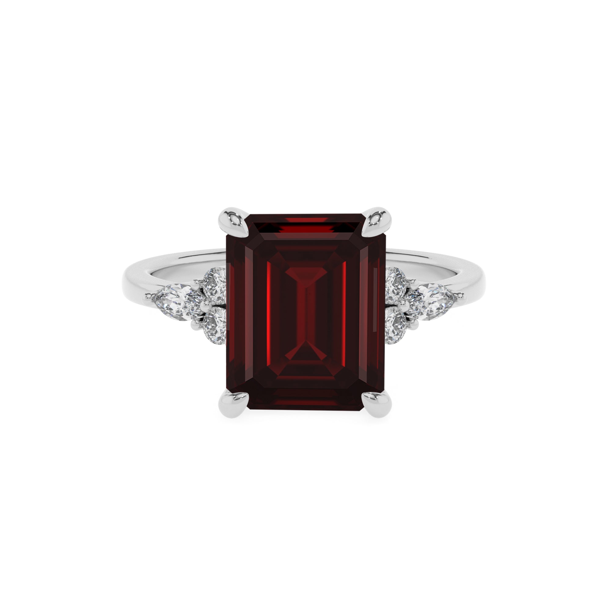 natural garnet garnet solitaire engagement ring