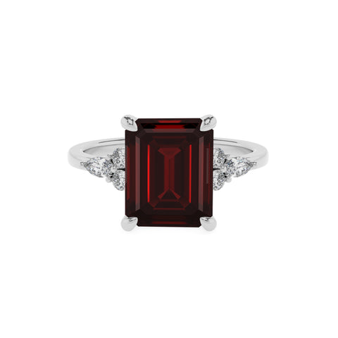 natural garnet garnet solitaire engagement ring