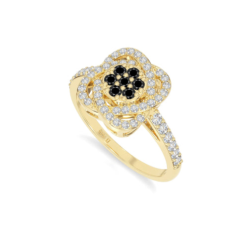 natural black onyx infinity promise rings in yellow gold vermeil