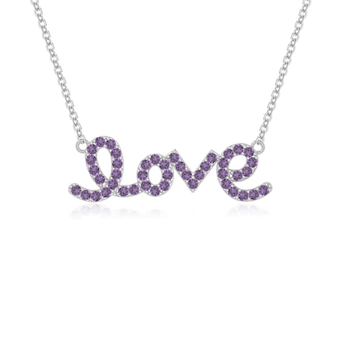 natural amethyst infinity love knot necklaces in sterling silver 