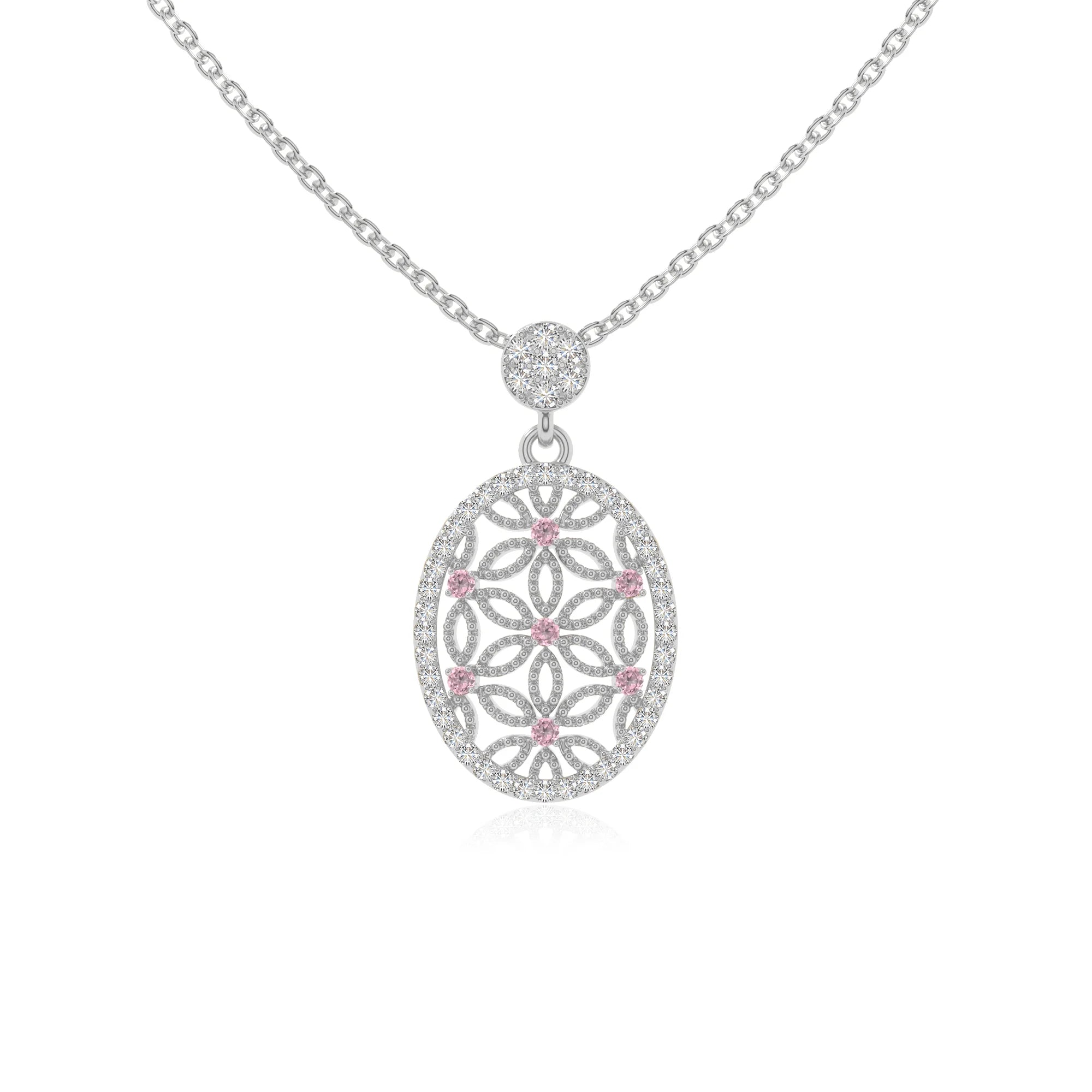 natural pink-tourmaline infinity love knot necklaces in sterling silver 