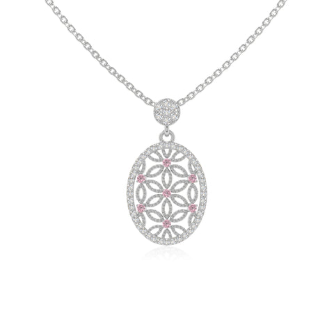 natural pink-tourmaline infinity love knot necklaces in sterling silver 