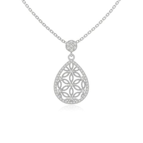 moissanite infinity love knot necklaces in sterling silver 