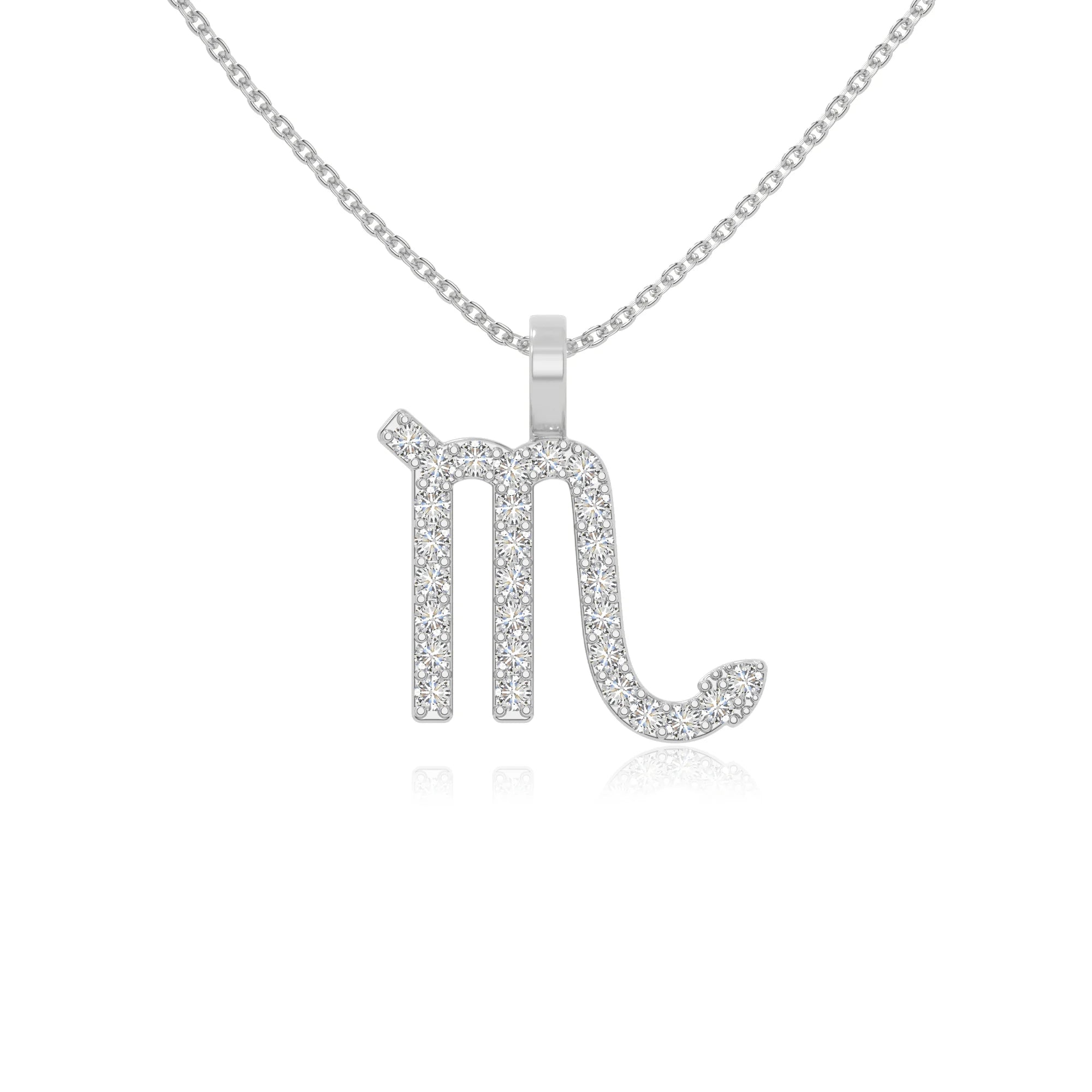 moissanite scorpio zodiac necklaces in sterling silver 