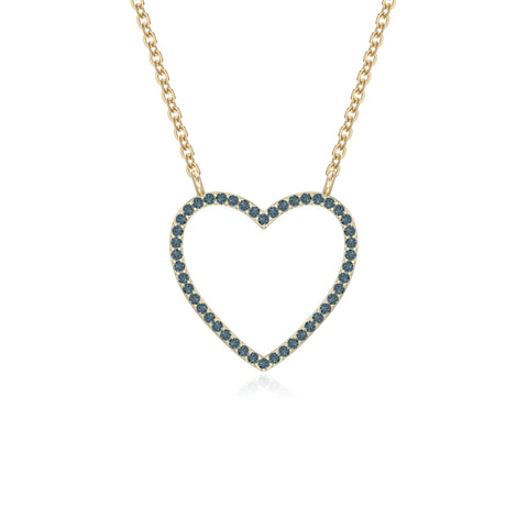 natural london-blue-topaz heart necklaces in yellow gold vermeil 