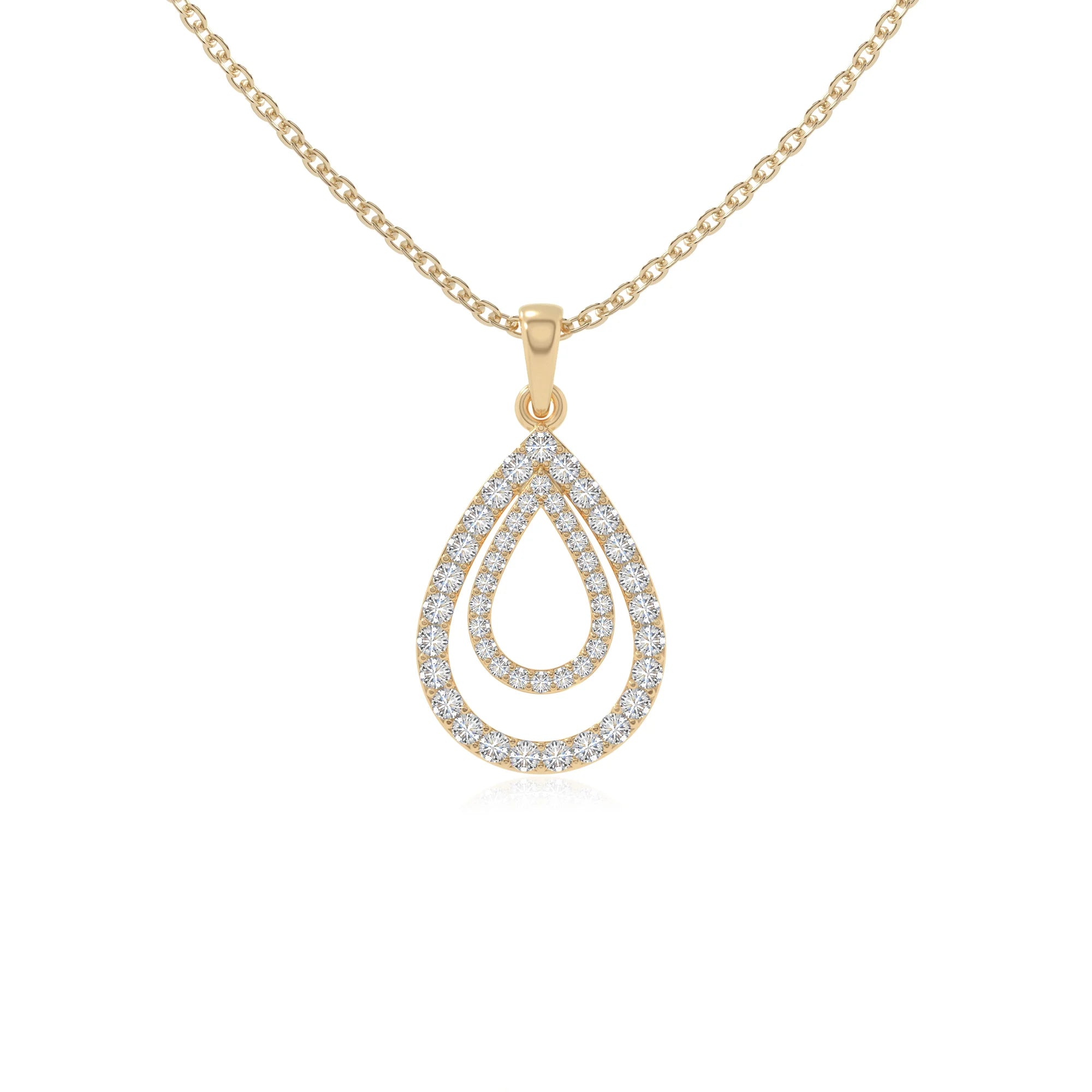 moissanite infinity love knot necklaces in yellow gold vermeil 