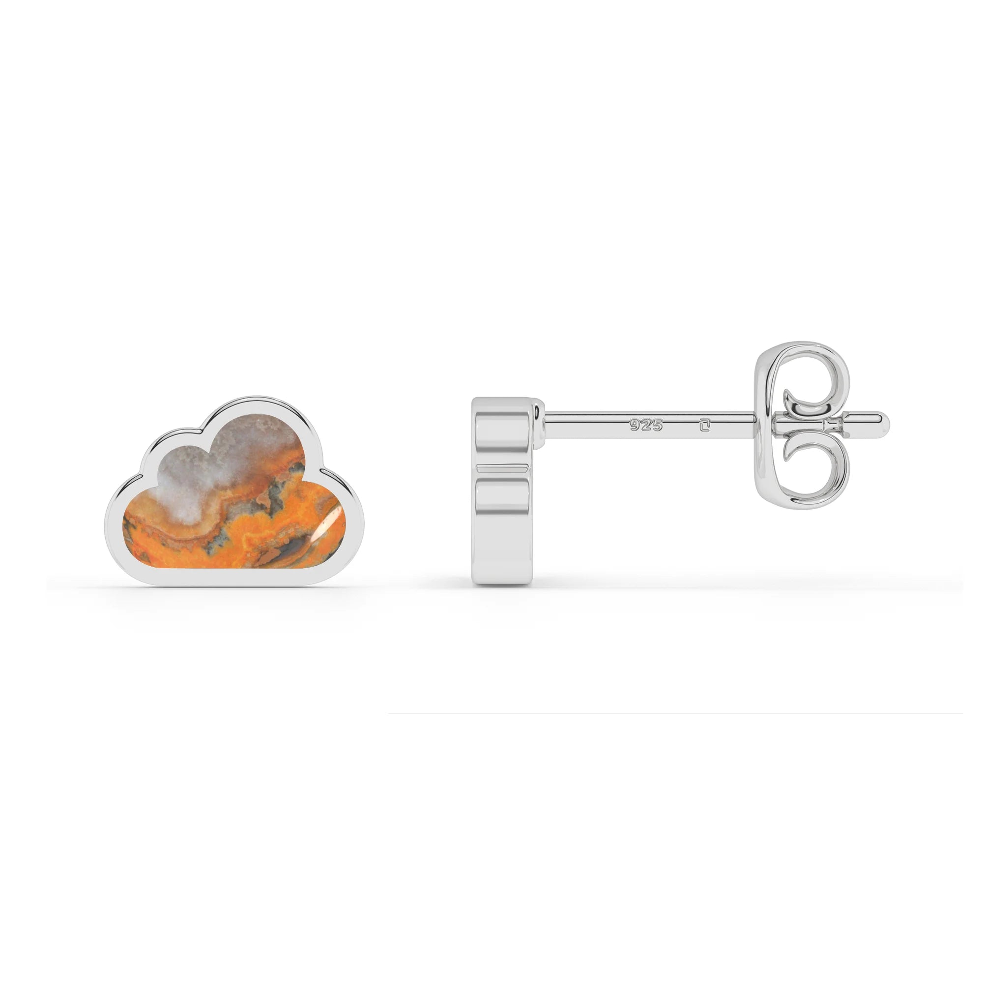 natural bumble bee cloud shape stud earrings