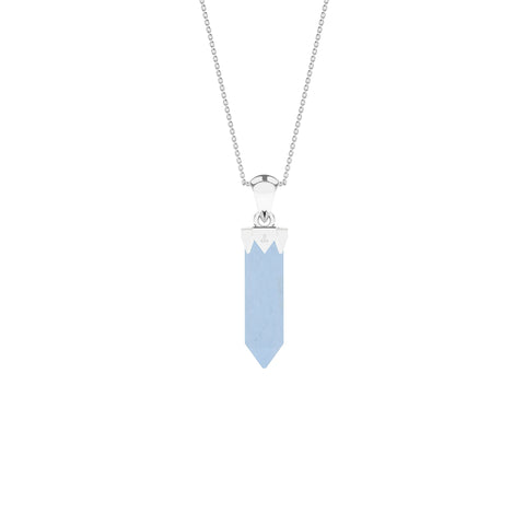 natural aquamarine hexagon shape pendant necklace