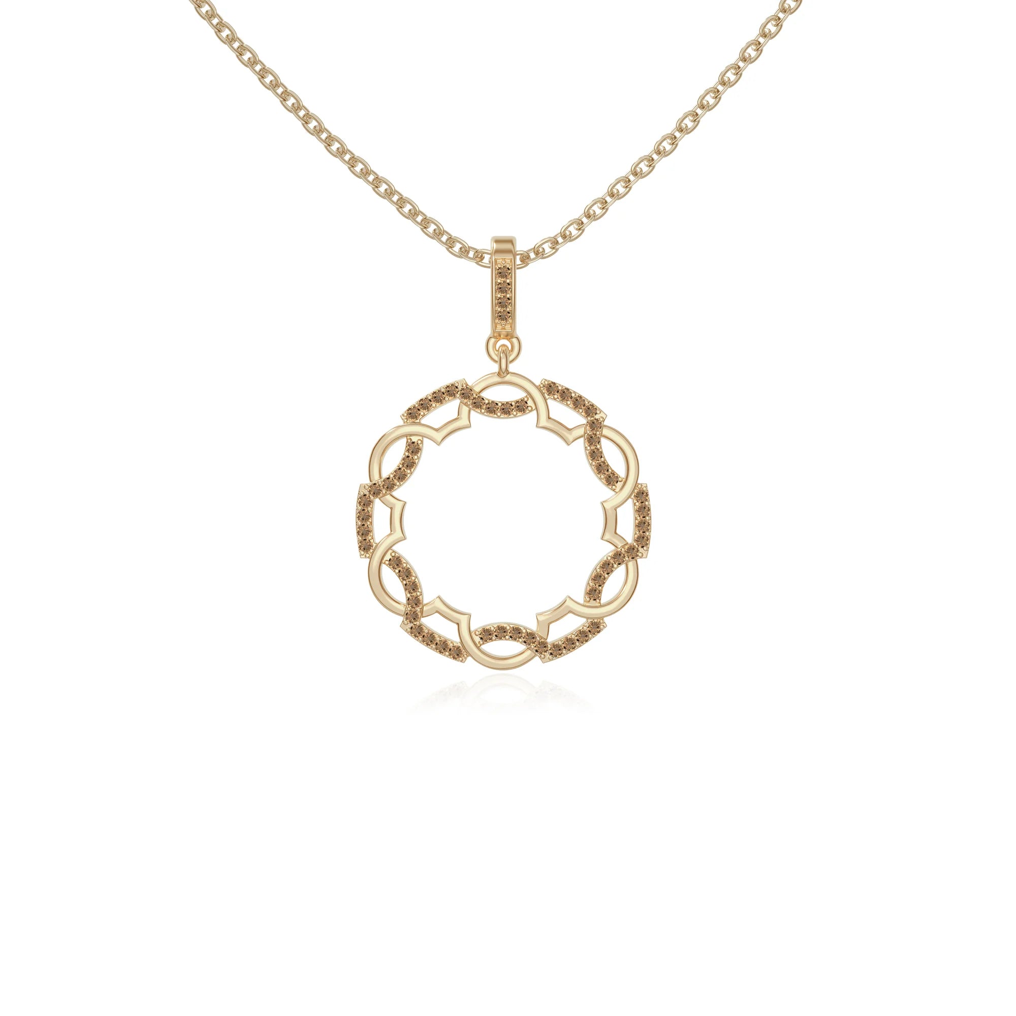 natural citrine infinity love knot necklaces in yellow gold vermeil 