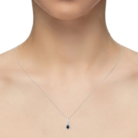 natural black-onyx infinity necklaces in sterling silver 