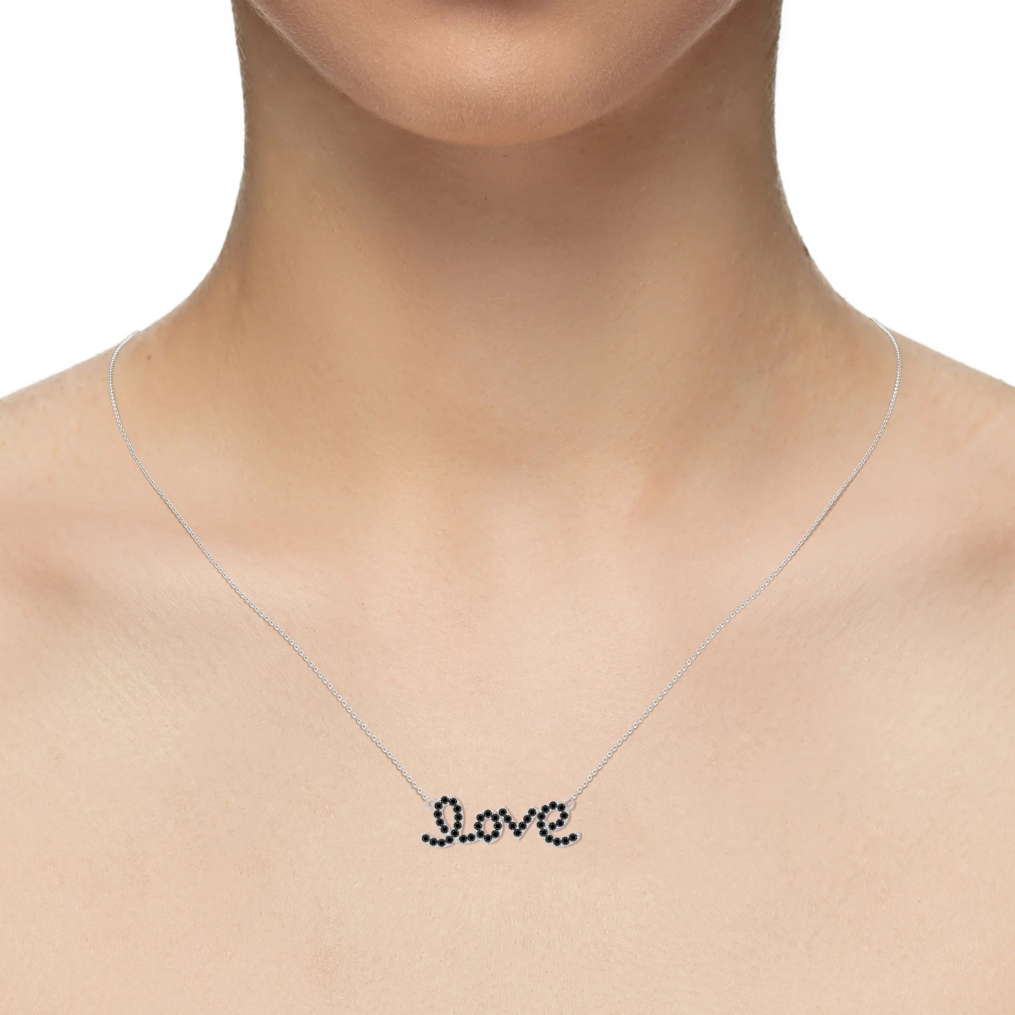 natural black-onyx infinity love knot necklaces in sterling silver 