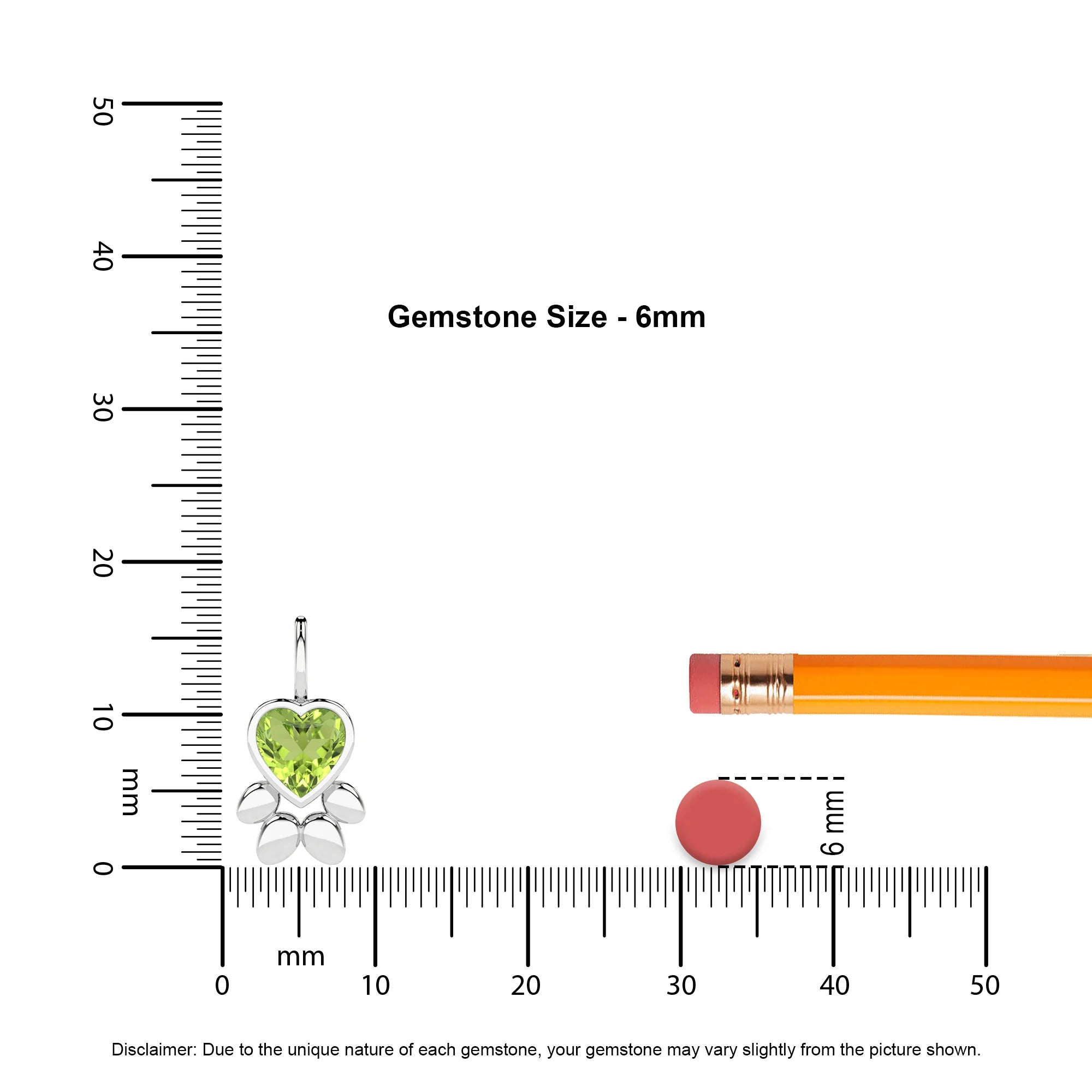 natural peridot paw shape pendant necklace