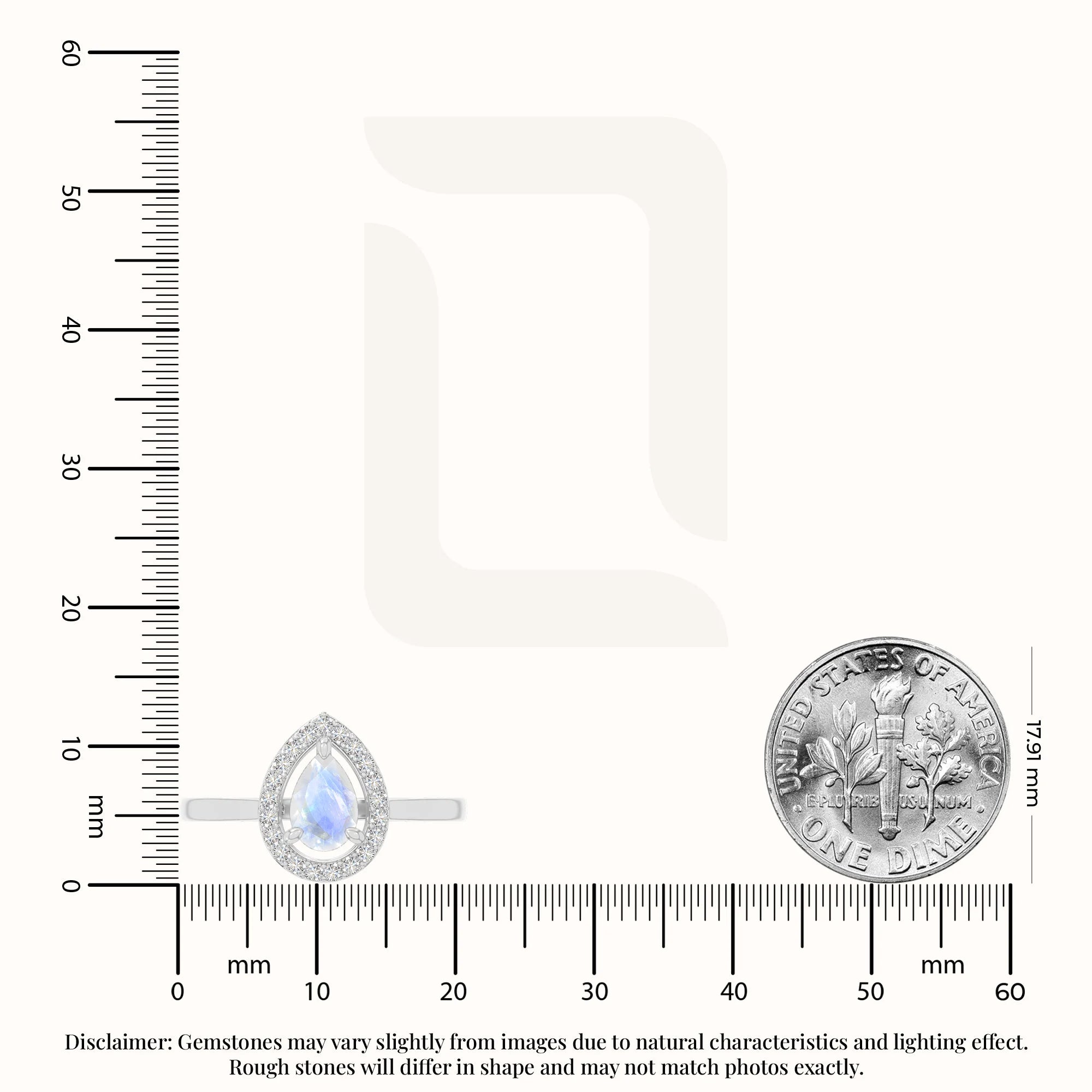 natural rainbow moonstone solitaire halo engagement rings in sterling silver 