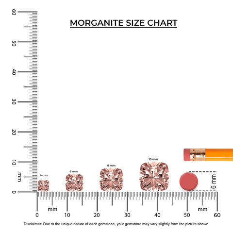 natural morganite cushion solitaire engagement ring