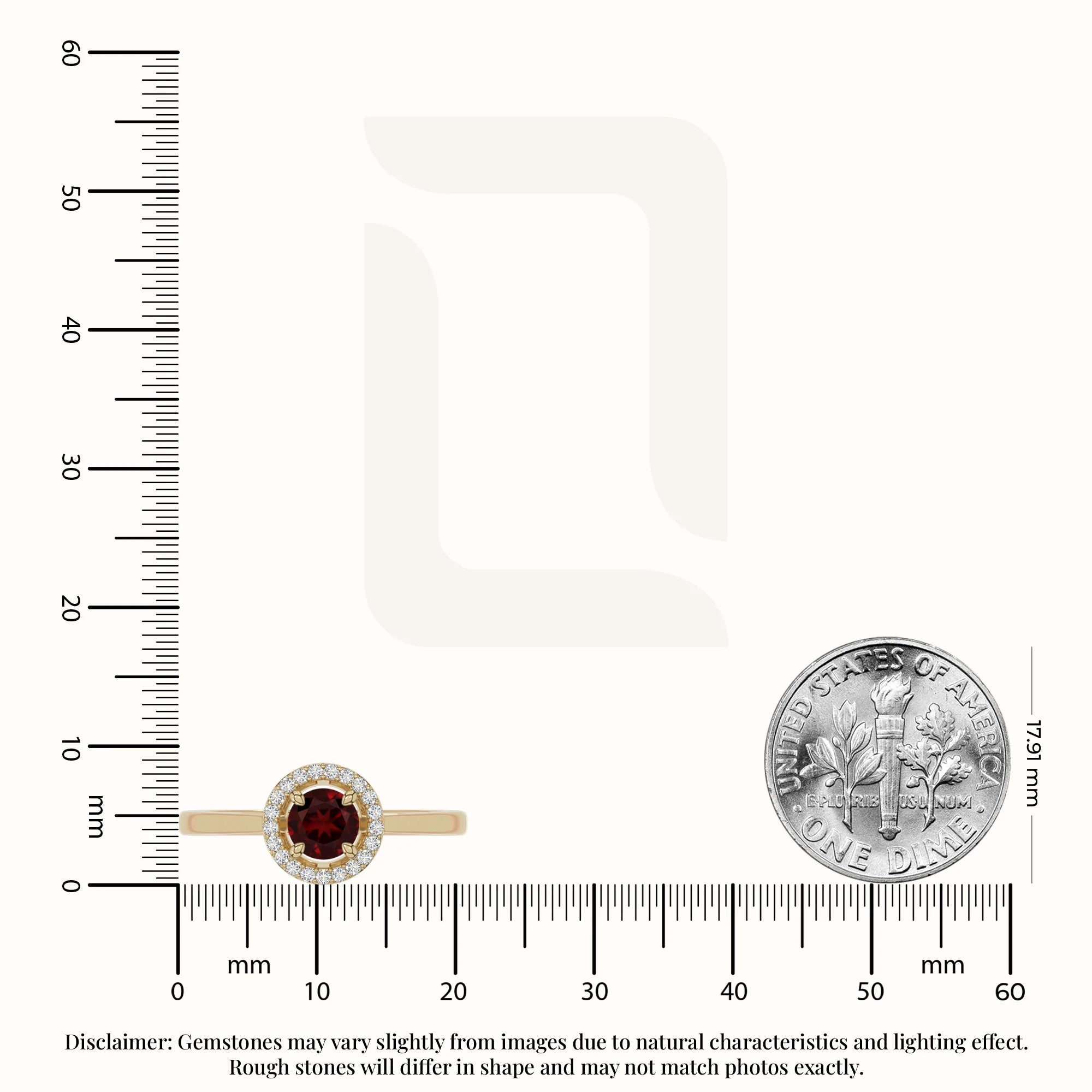 natural garnet solitaire halo engagement rings in yellow gold vermeil