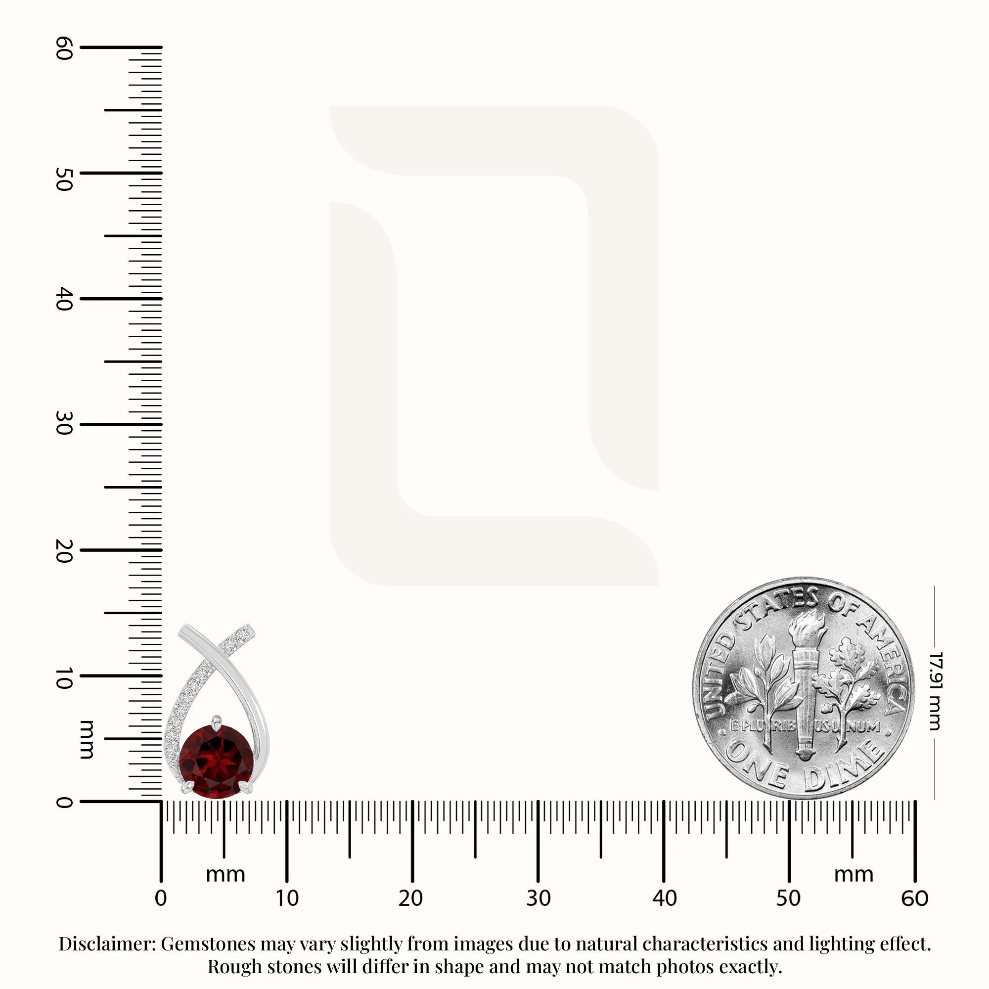 natural garnet fishtail stud earrings in sterling silver 