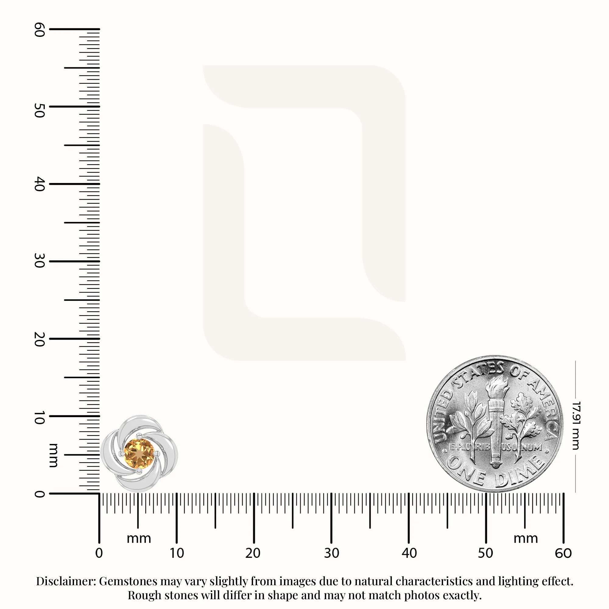 natural citrine flower stud earrings in sterling silver 