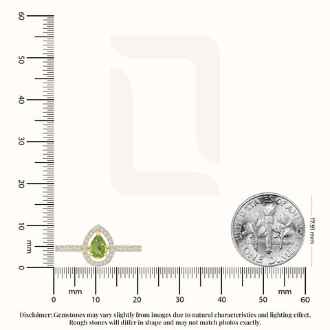 natural peridot solitaire halo engagement rings in yellow gold vermeil