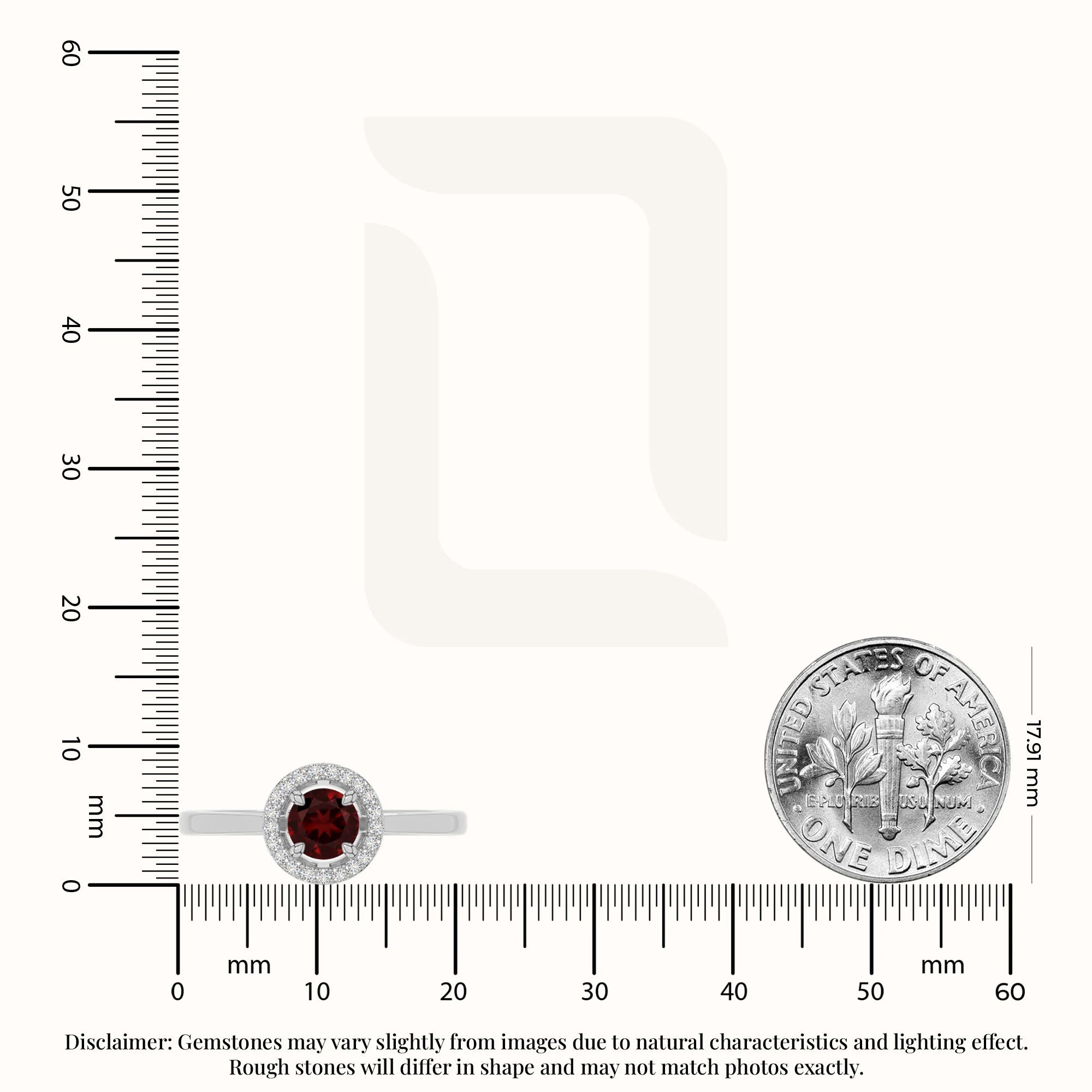 natural garnet solitaire halo engagement rings in sterling silver 