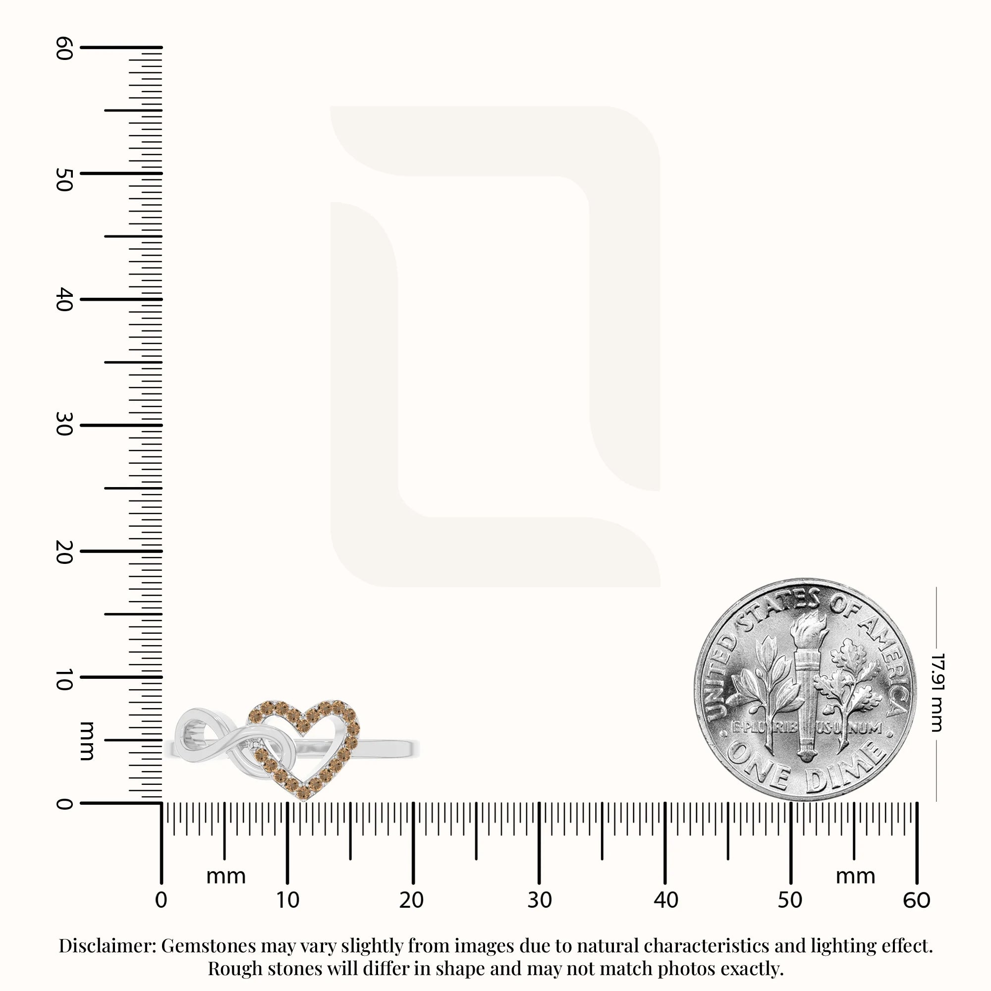 natural citrine infinity heart promise rings in sterling silver 
