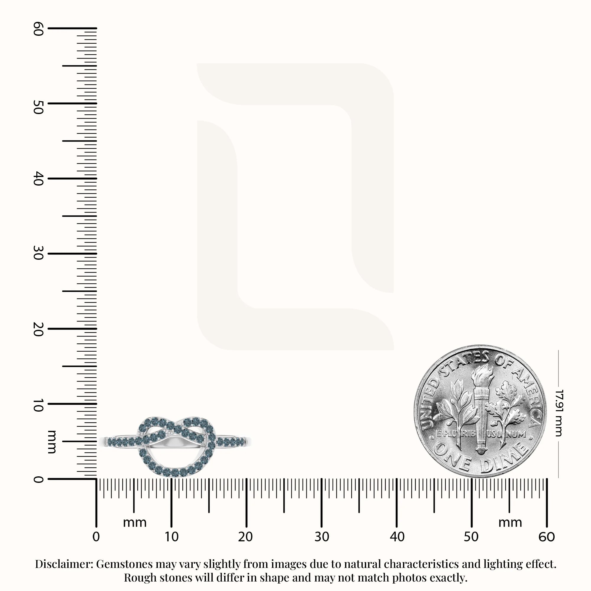 natural london blue topaz infinity knot promise rings in sterling silver 