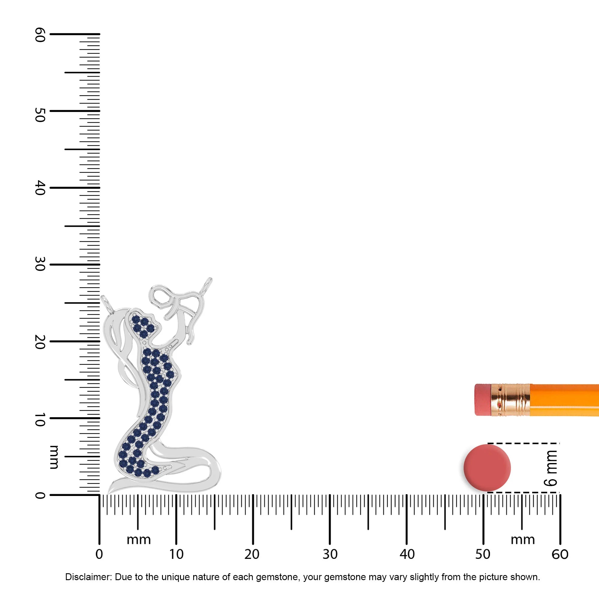 natural blue-sapphire mother child necklaces in sterling silver 