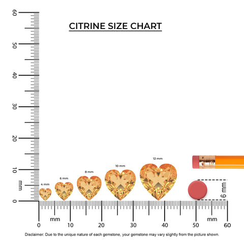 lab-grown citrine heart halo solitaire engagement ring