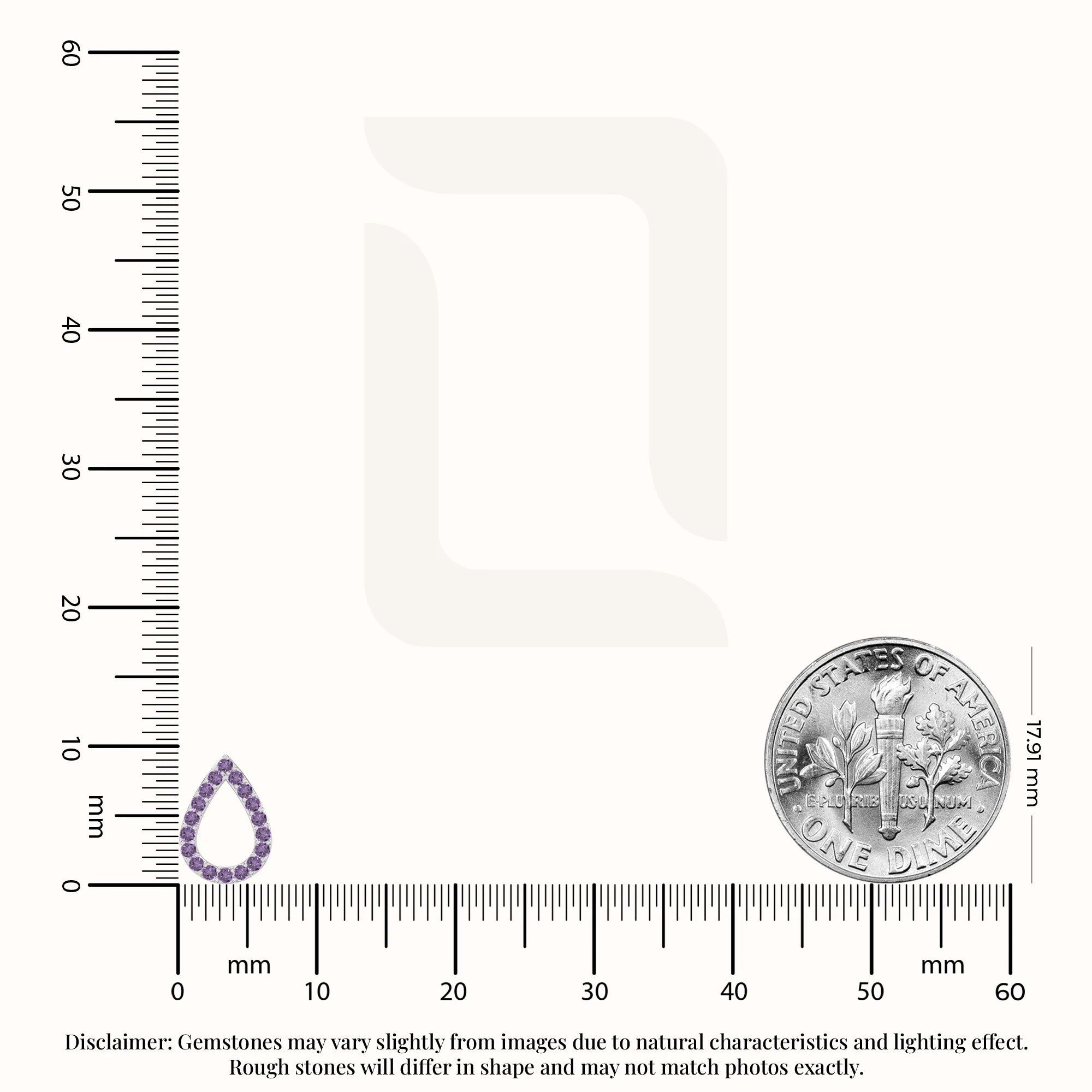 natural amethyst teardrop stud earrings in sterling silver 