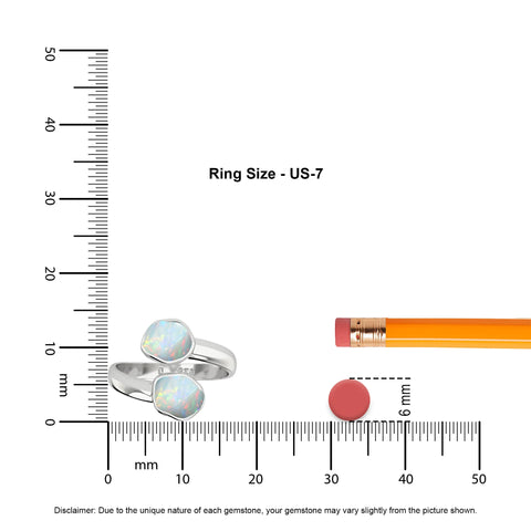 ethiopian-opal rough shape stackable bezel-set ring