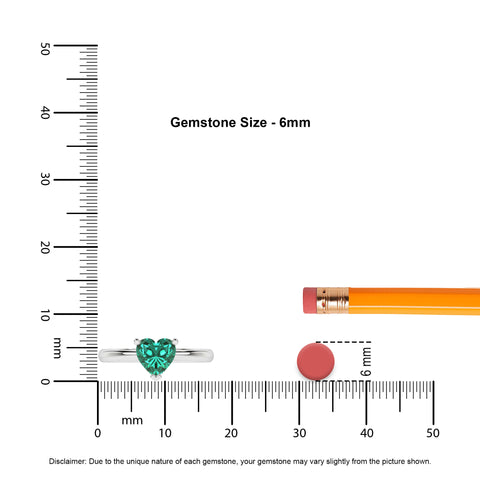 emerald heart cut solitaire prong-set ring