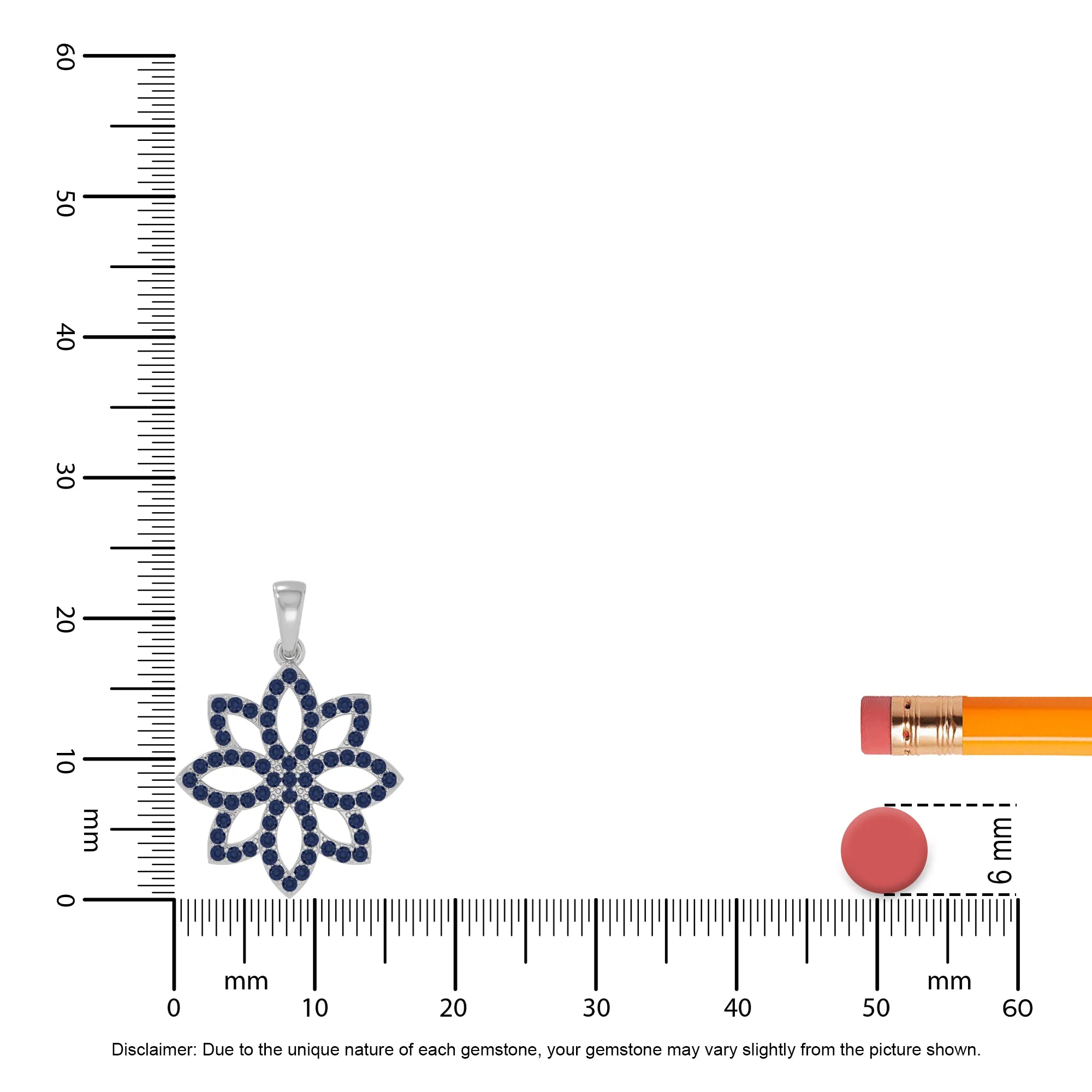 natural blue-sapphire flower necklaces in sterling silver 